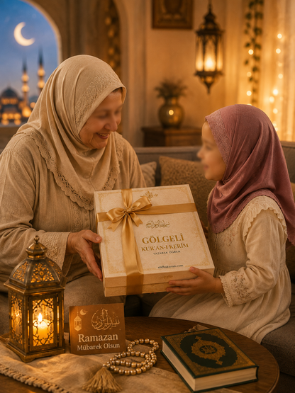 Gölgeli Kur'an-ı Kerim Seti | Yazarak Öğren | Silinebilir Kalem + Gölgeli Elifba Hediyeli